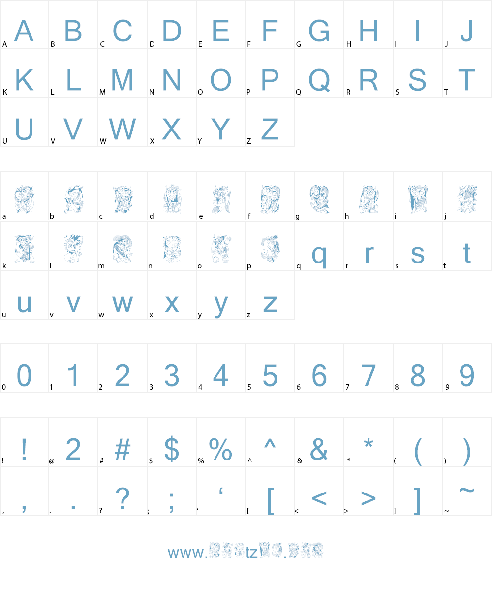 Z-Most Devil Font Character